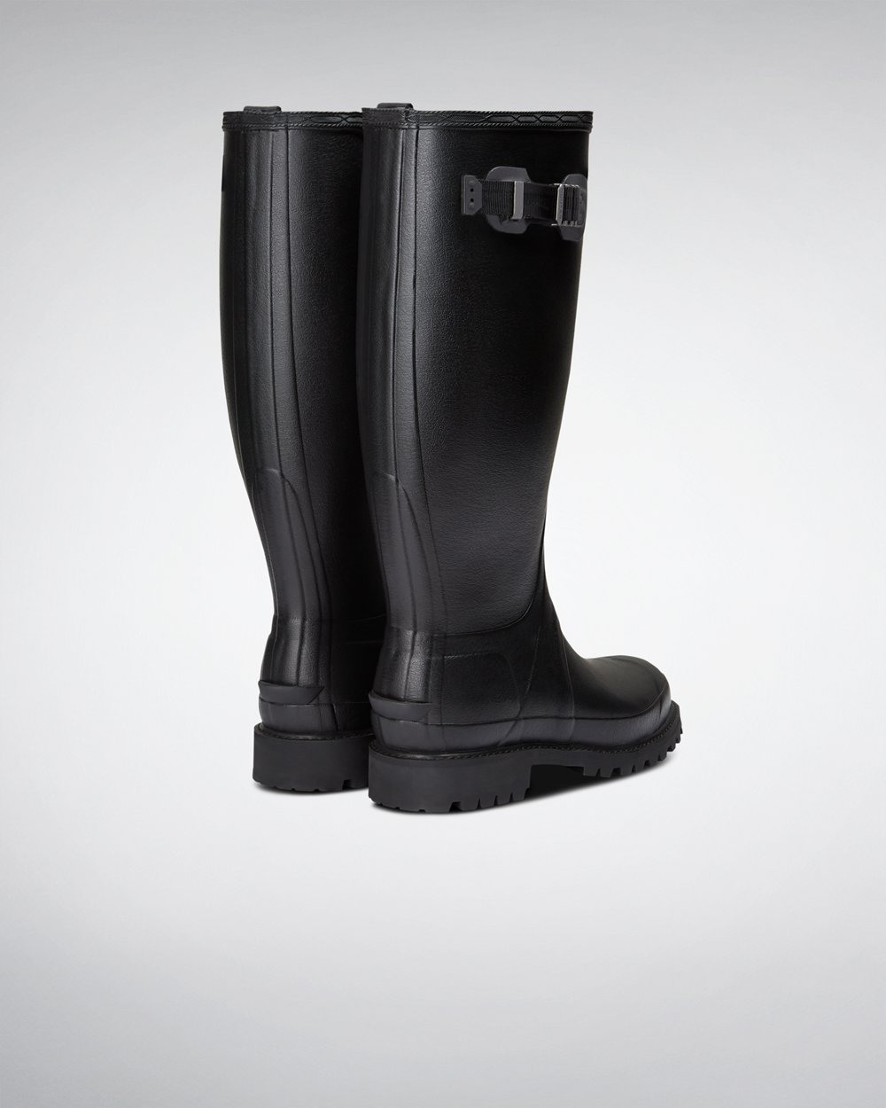 Mens Hunter Wide Fit Rain Boots Black - Balmoral - 6529013-ZF